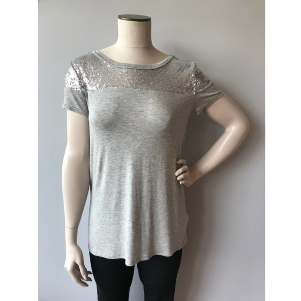 Silver sequin t-shirt